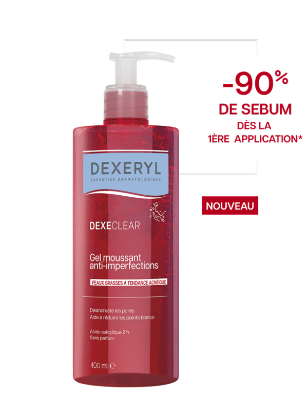 Dexeclear -90% de sébum dès la 1ère application*