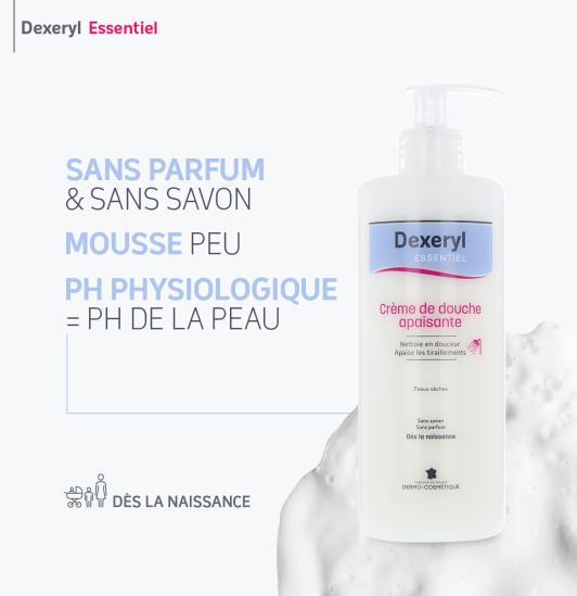 Crème de douche apaisante