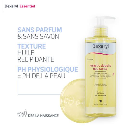 Huile de douche apaisante