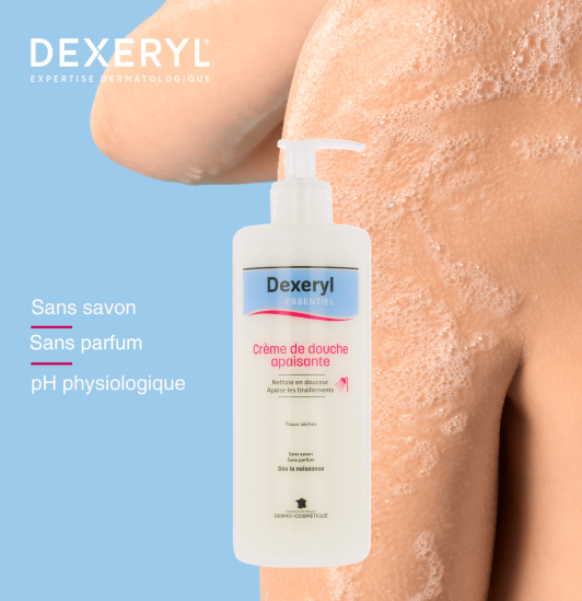 Crème de douche apaisante