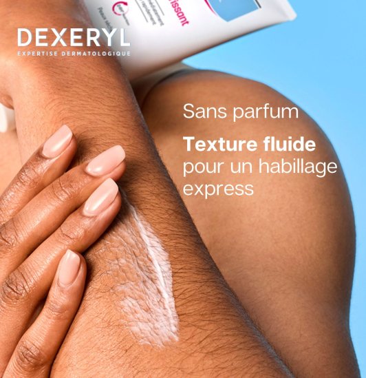 Sans parfum. Texture fluide pour uun habillage express