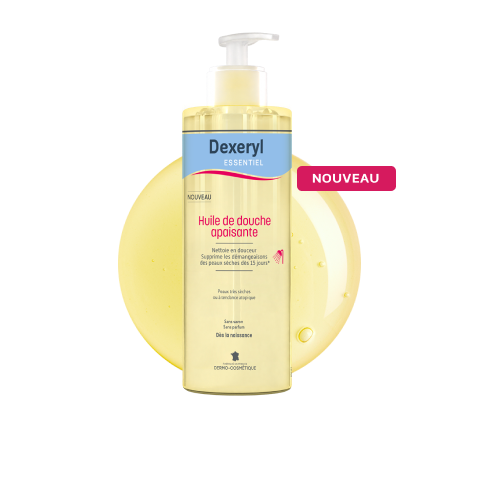L’Huile de douche apaisante Dexeryl ESSENTIEL